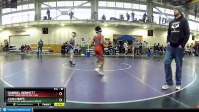 97 lbs Cons. Round 6 - Gabriel Kennett, Indian Creek Wrestling Club vs Cash Mays, Contenders Wrestling Academy