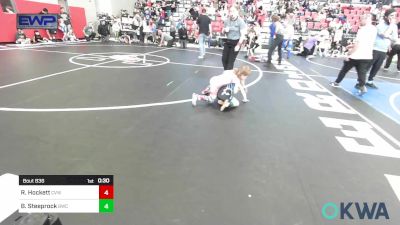 49 lbs Consi Of 8 #2 - Rowen Hockett, Caney Valley Wrestling vs Brandon Steeprock, Bartlesville Wrestling Club