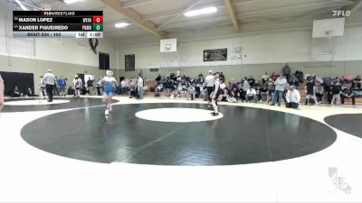 100 lbs Cons. Round 2 - Xander Figueiredo, Central Catholic vs Mason Lopez, Vacaville Wrestling Club