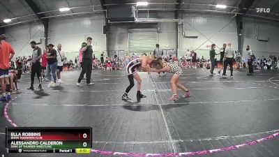 70 lbs Cons. Semi - Ella Robbins, Bison Takedown Club vs Alessandro Calderon, Sons Of Thunder Wrestling