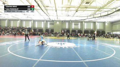 107 lbs 3rd Place - Sophie Mraz, Derby/Oxford/Holy Cross vs Lila Poincelot, Lyman Hall*