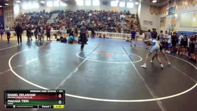 120 lbs Cons. Round 2 - Daniel Delashaw, Mayhem Wrestling Club vs Makana Tieri, VHWC