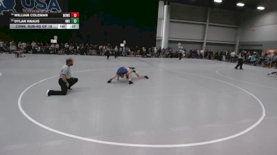 132 lbs Cons. Sub-rd Of 16 - William Coleman, Bear Cave Wrestling Club vs Dylan Knaus, ISI Wrestling Club