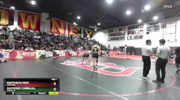 126 lbs Cons. Round 3 - Raymond Carbajal, Santa Fe vs Mattheus Miso, Western