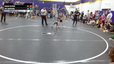 55 lbs Round 3 - Joy Bufford, White Knoll vs Masai Oliver, Summerville Take Down