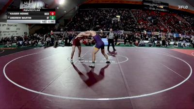 3A 157 lbs Champ. Round 1 - Kaiser Henne, Nampa Christian vs Andrew Martin, North Fremont