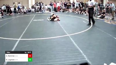 74 lbs Consolation - Aaron Ramirez, Savage House WC vs Noah Lagman, Savage House WC