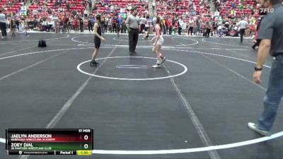 70 lbs Round 5 - Jaelyn Anderson, Nebraska Wrestling Academy vs Zoey Dial, Jr Panther Wrestling Club