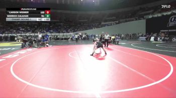 4A Boys 165 lbs Champ. Round 1 - Carson Weimer, La Grande Boys vs Sedrick Calahan, Tillamook Boys