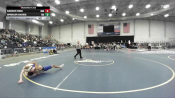 131 lbs Round 1 (3 Team) - Karahn King, John H Glenn HS vs Spencer Davies, Peru Sr HS