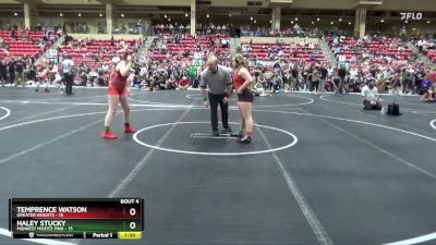 160 lbs Round 2 (6 Team) - Temprence Watson, Greater Heights vs Haley Stucky, Midwest Misfitz Pink