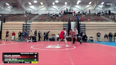 165 lbs Cons. Round 3 - Malaki Johnson, Hawkstyle Wrestling Club vs Steven Shull, Perry Meridian Wrestling Club