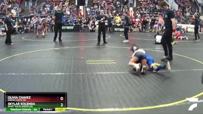 68 lbs Quarterfinal - Olivia Chavez, Gobles Youth WC vs Skylar Kolenda, Evart Youth Wrestling