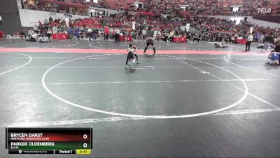 45 lbs Cons. Semi - Parker Oldenberg, B.A.M. vs Brycen Darst, Hartford Wrestling Club