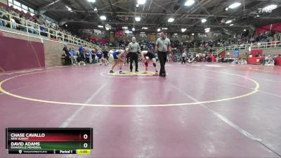 132 lbs Cons. Round 1 - David Adams, Evansville Memorial vs Chase Cavallo, New Albany