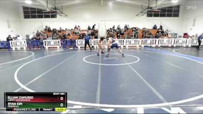 157 lbs Cons. Round 1 - Elijah Zamudio, Liberty (Bakersfield) vs Ryan Kim, Peninsula