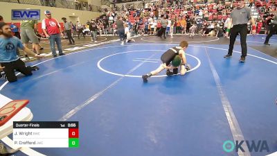 58 lbs Quarterfinal - Jaxon Wright, Bartlesville Wrestling Club vs Phild Crofford, Jay Wrestling Club