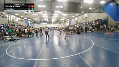 48 lbs Quarterfinal - Teddy Beus, Warrior Wrestling Club vs Jordan De Laney, Peak Wrestling Club