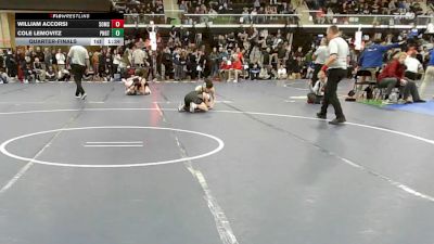 120 lbs Quarterfinal - William Accorsi, Somers vs Cole Lemovitz, Ponaganset