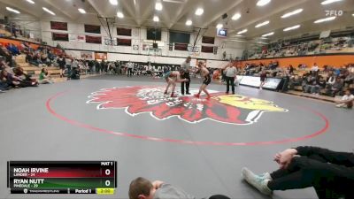 126 lbs Finals (8 Team) - Ryan Nutt, Pinedale vs Noah Irvine, Lander