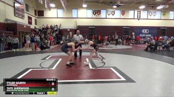 138 lbs Round 2 - Tyler Wurth, Harrisburg vs Tate Sherwood, Burlington Notre Dame