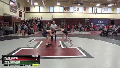 138 lbs Round 2 - Tyler Wurth, Harrisburg vs Tate Sherwood, Burlington Notre Dame