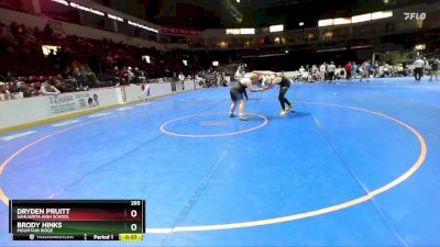 285 lbs Cons. Semi - Dryden Pruitt, Sahuarita High School vs Brody Hinks, Mountain Ridge