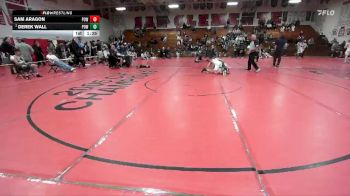 132 lbs 1st Place Match - Sam Aragon, Poway vs Derek Wall, Poway