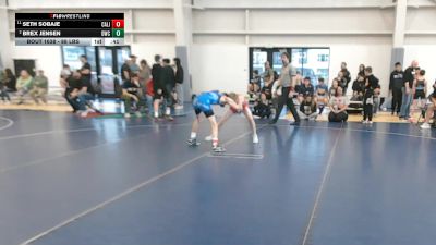 88 lbs Semis - Seth Sobaje, California vs Brex Jensen, Delta Wrestling Club