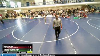 27-38 lbs Round 1 - Beau Irons, Club King - North Sanpete vs Greyson Hortman, Champions Wrestling Club