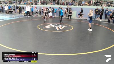 86 lbs Round 3 - Hunter Ridle, Juneau Youth Wrestling Club Inc. vs Mick Dobbs, Interior Grappling Academy