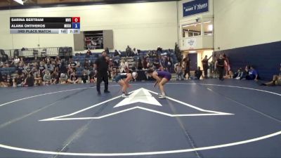 145 lbs 3rd Place Match - Sarina Bertram, Missouri Valley vs Alana Ontiveros, Menlo College