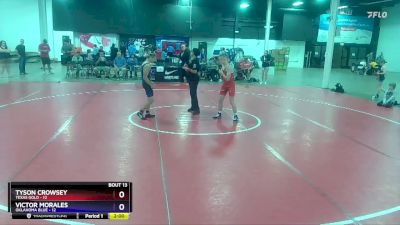 110 lbs Placement Matches (8 Team) - Tyson Crowsey, Texas Gold vs Victor Morales, Oklahoma Blue