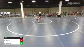 70 lbs Round Of 16 - Angelo Boni, PA vs Jaclyn Bouzakis, PA