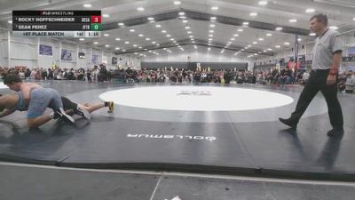 190 lbs 1st Place Match - Rocky Hoffschneider, Bear Cave vs Sean Perez, JFlo Trained