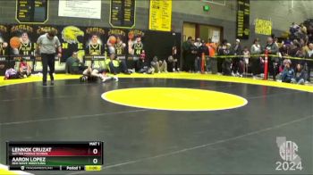 76 lbs Semifinal - Aaron Lopez, Red Wave Wrestling vs Lennox Cruzat, Sutter Middle School