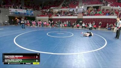 100 lbs Round 1 (8 Team) - Makynzee Brooks, Canyon Randall vs Nataleigh Zapata, Fort Worth Benbrook