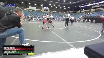 55 lbs Semifinal - Bentli Coash, El Dorado Wrestling Club vs Hunter Hayes, Augusta Wrestling Club