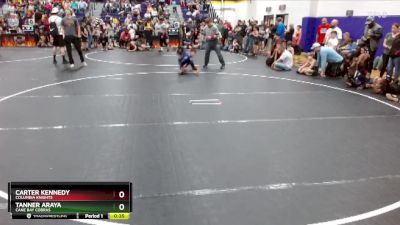 75 lbs Quarterfinal - Carter Kennedy, Columbia Knights vs Tanner Araya, Cane Bay Cobras