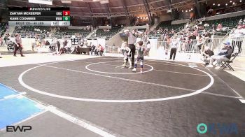 46 lbs Quarterfinal - ZaKyan McKeefer, Checotah Matcats vs Kane Coombes, Wyandotte Youth Wrestling