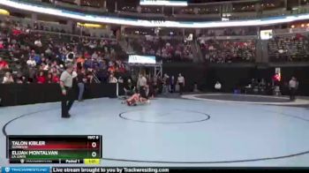 106 lbs Quarterfinal - Talon Kibler, Gunnison vs Elijah Montalvan, La Junta