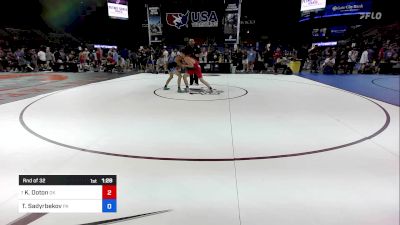 132 lbs Rnd Of 32 - Kylan Ooton, OK vs Tilek Sadyrbekov, PA