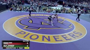 1st Place Match - Riley Johnson, Omaha Skutt Catholic vs Cesar Cano, Lexington