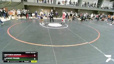 145 lbs Champ. Round 1 - Matthew Dahman, WA vs Layronz Fraser, CA