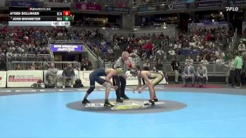 120 lbs Champ. Round 1 - John Bissmeyer, Indianapolis Cathedral vs Ayden Bollinger, Delta