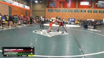 149 lbs Cons. Round 1 - Tobias Robert Lasron, Lassen College vs Luciano Esoldo, Victor Valley College
