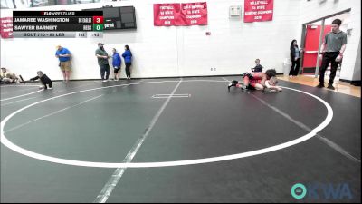 80 lbs Quarterfinal - Jamaree Washington, Del City Little League Wrestling vs Sawyer Barnett, Redskins Wrestling Club