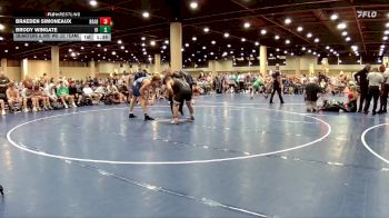 190 lbs Quarters & 3rd Wb (32 Team) - Braeden Simoneaux, BRAWL Black vs Brody Wingate, Indiana Outlaws