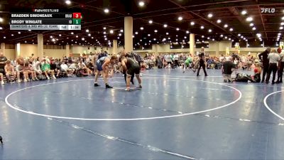 190 lbs Quarters & 3rd Wb (32 Team) - Braeden Simoneaux, BRAWL Black vs Brody Wingate, Indiana Outlaws