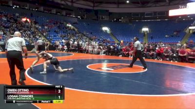 120 lbs Finals (8 Team) - Logan Connors, Chicago (Brother Rice) vs Owen Ottino, Chatham (Glenwood)